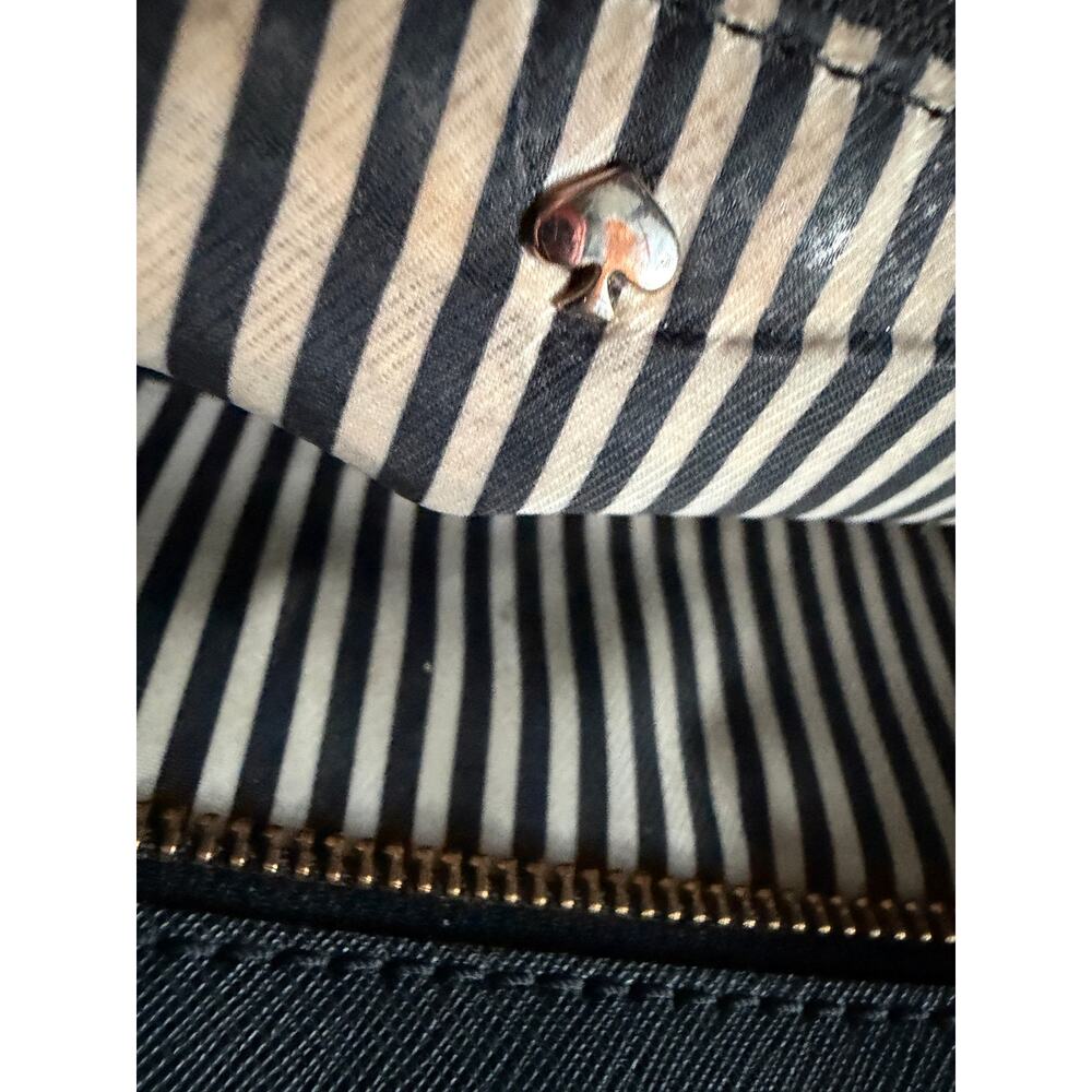 kate spade Black and Natural Straw Top-Handle Shoulder Bag - Picture 6 of 15